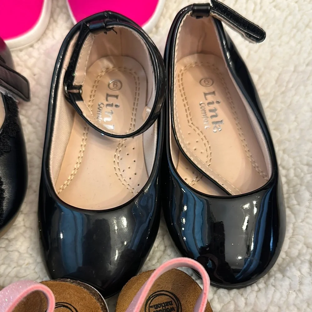 Chic Pink and Black Dress Shoes Collection